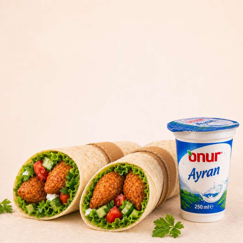 Kibbeh Wrap + Ayran