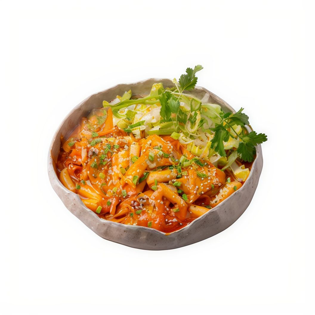 Tteokbokki z ciastem rybnym