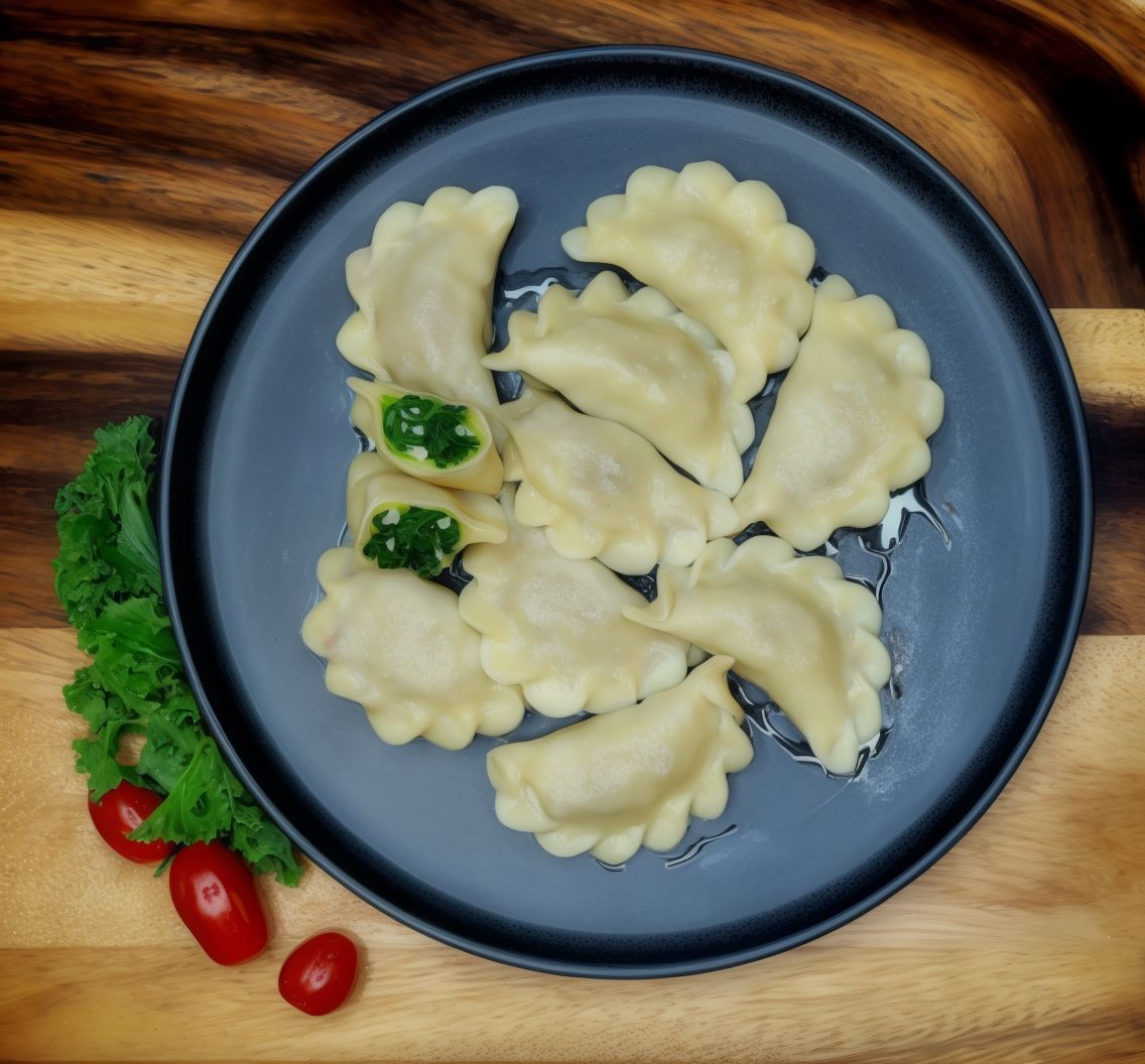 Pierogi z szpinakiem i mozarellą