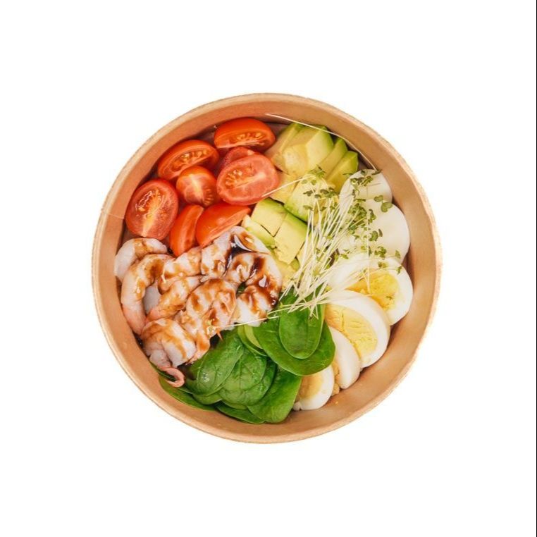 Shrimp breakfast bowl