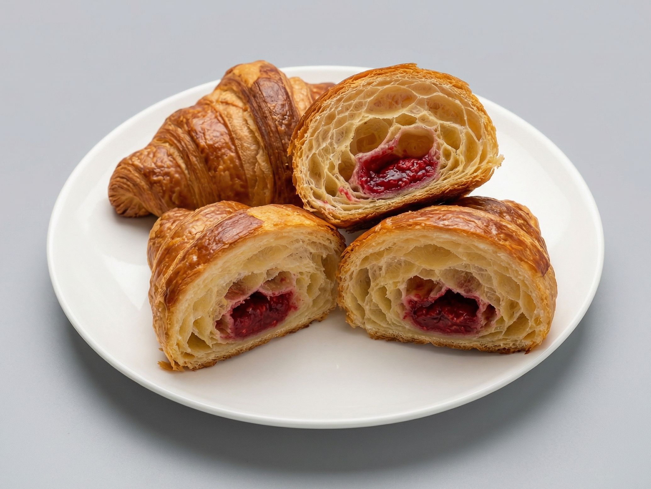 Croissant z maliną