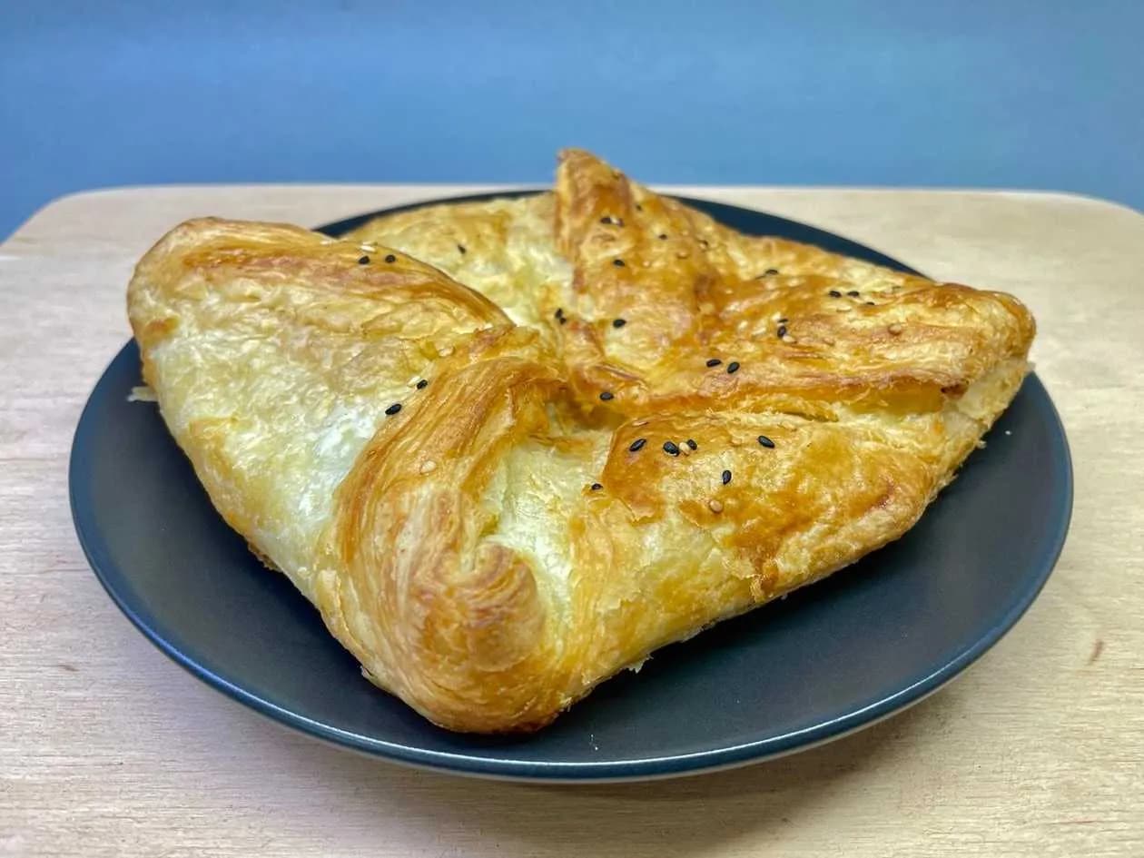 Chicken in French Pastry with Cheese and Champignons