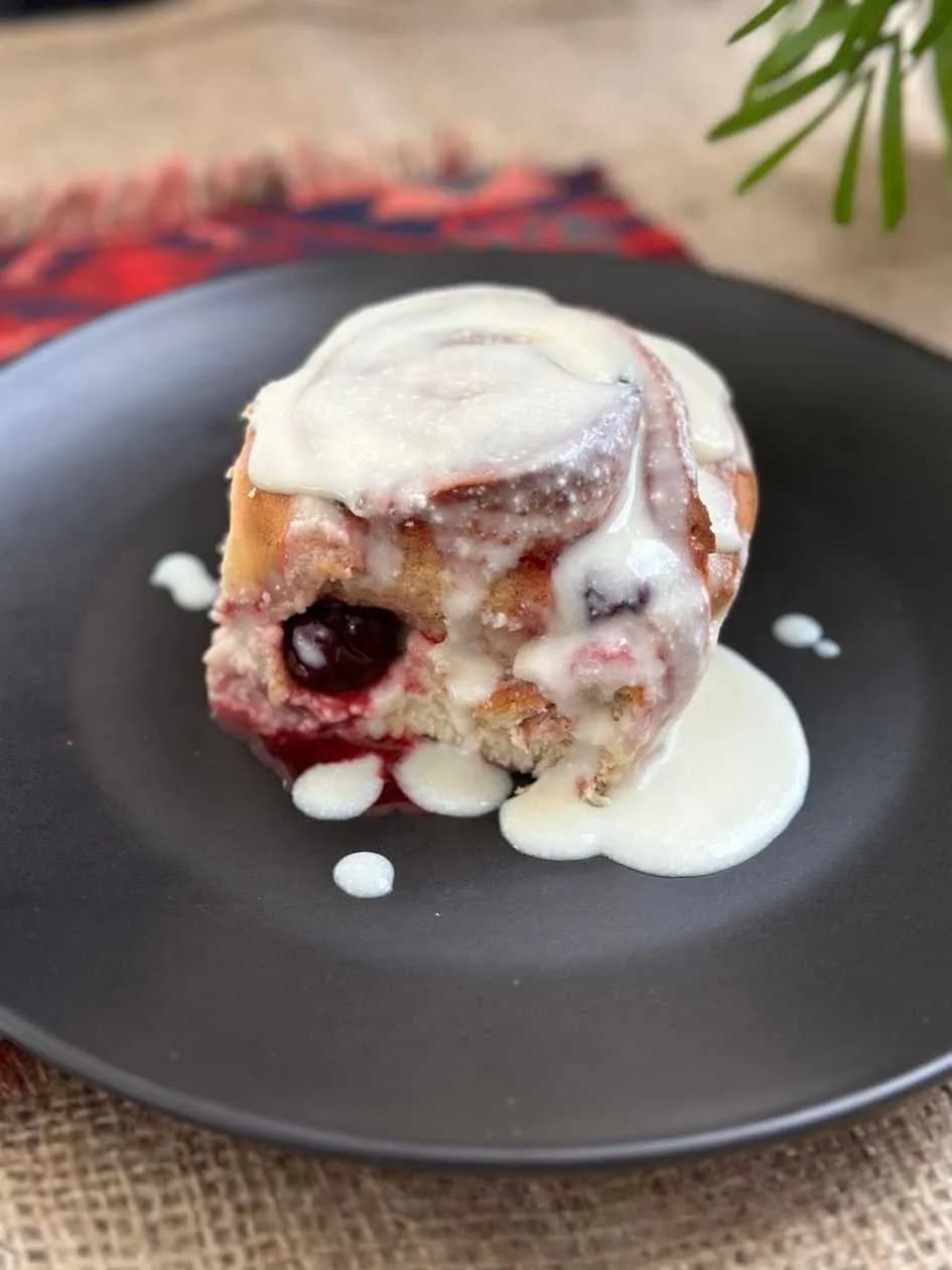 Cinnabon with Cherries