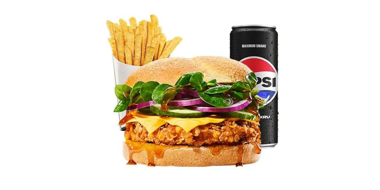 TeriyaKing Chicken Burger Meal