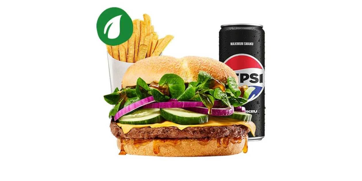 TeriyaKing Plant-Based Burger Zestaw