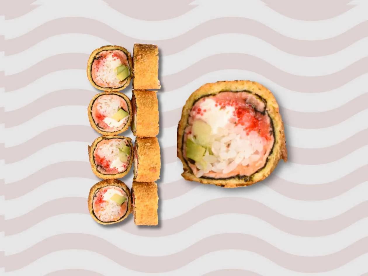 Hot Roll z łososiem i masago 340g (8szt)