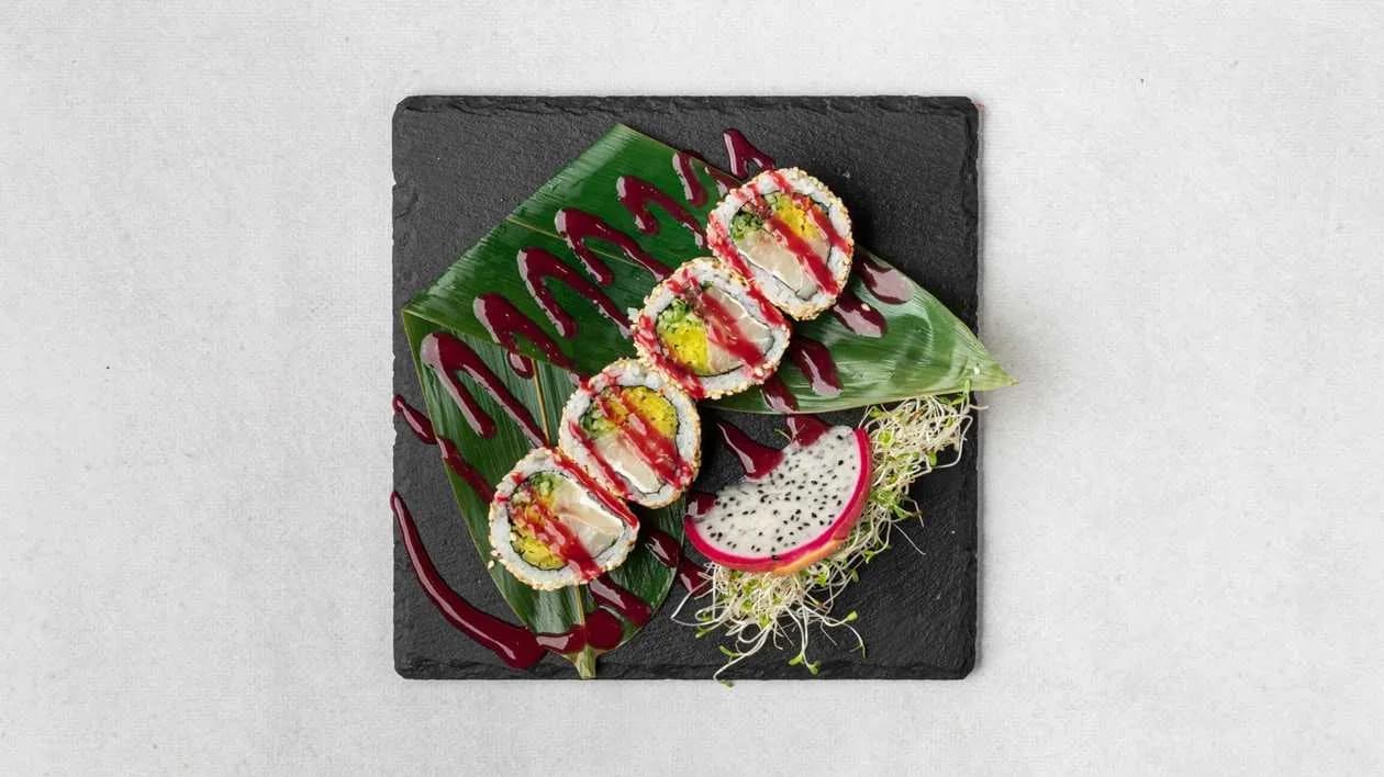 Uramaki Vulcano with Sea Bass