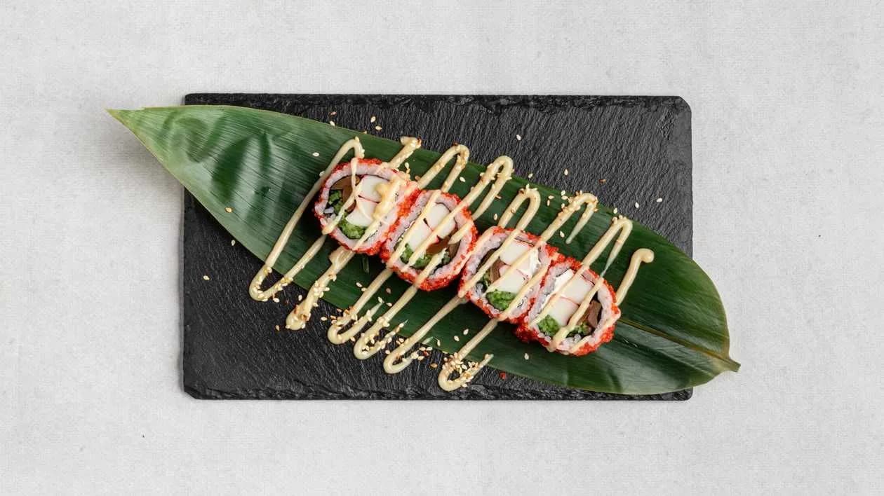 Uramaki Vulcano with Crabstick