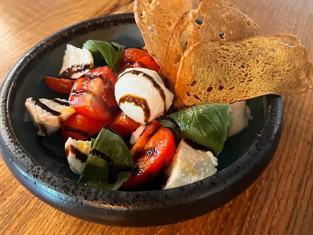 Burrata with Vegetable Chips