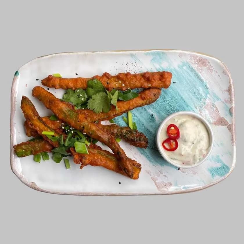 Zielone szparagi w cieście