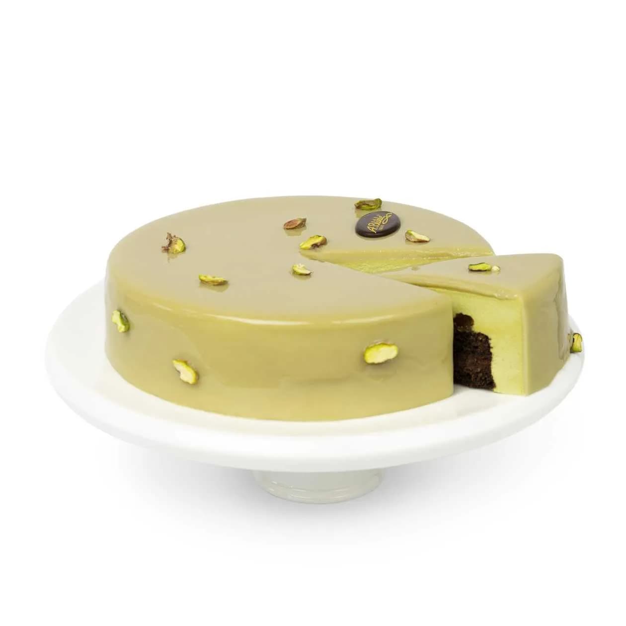 Pistachio Cake with Orange-Lime Mousse