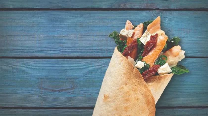 Tortilla z łososiem