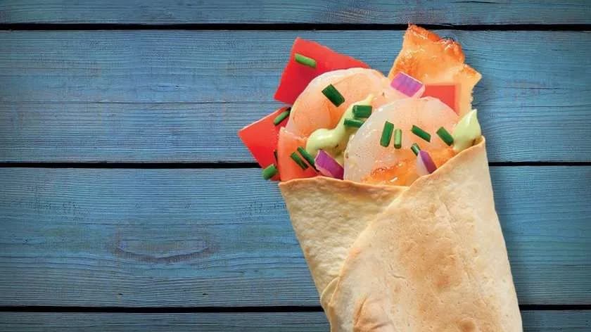 Tortilla z krewetkami