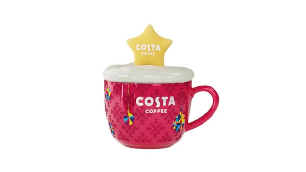 Czerwony kubek ceramiczny