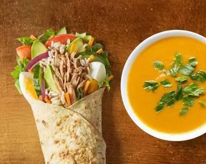 Wrap Tuńczyk Awokado + Zupa