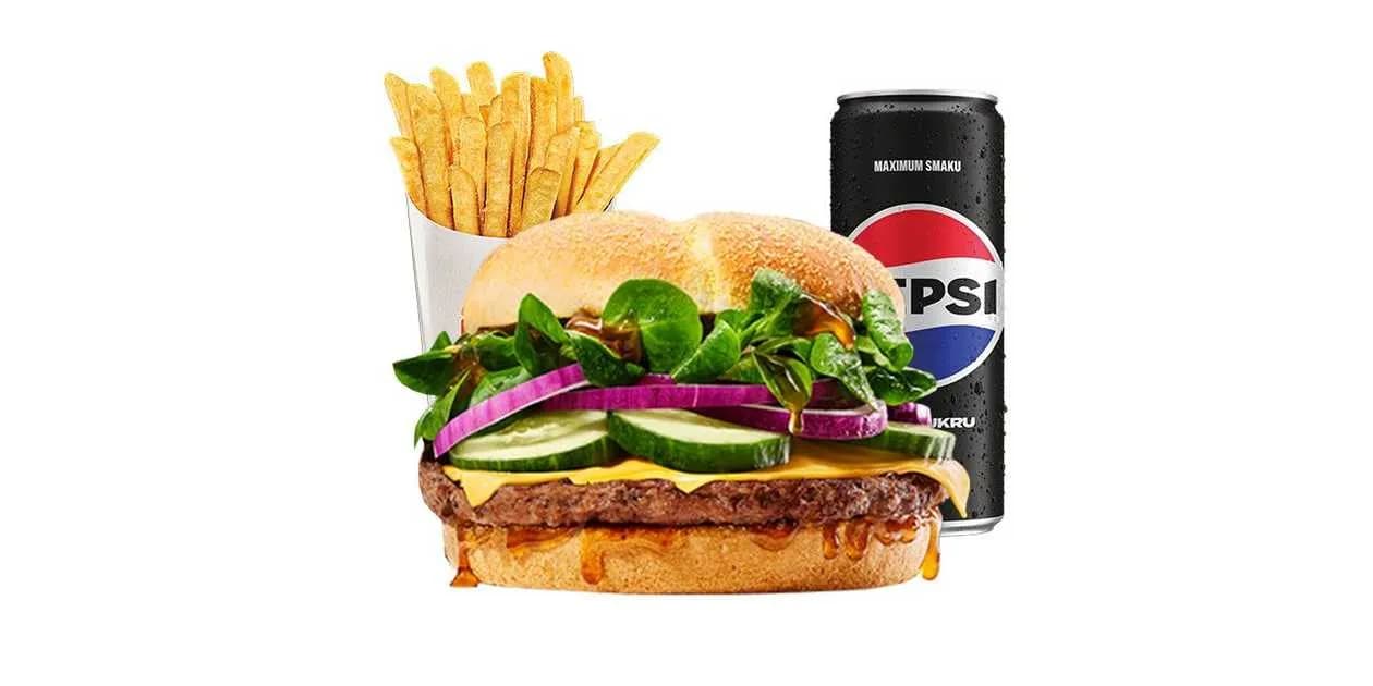 TeriyaKing Beef Burger Zestaw