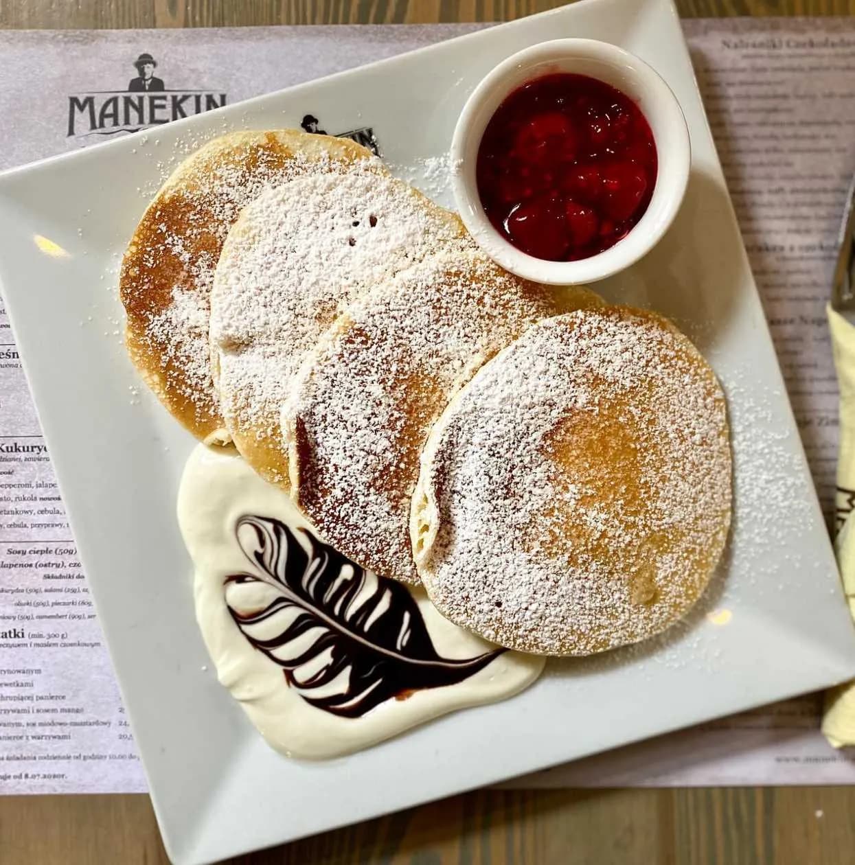 Raspberries, Cream Sauce, Chocolate Sauce