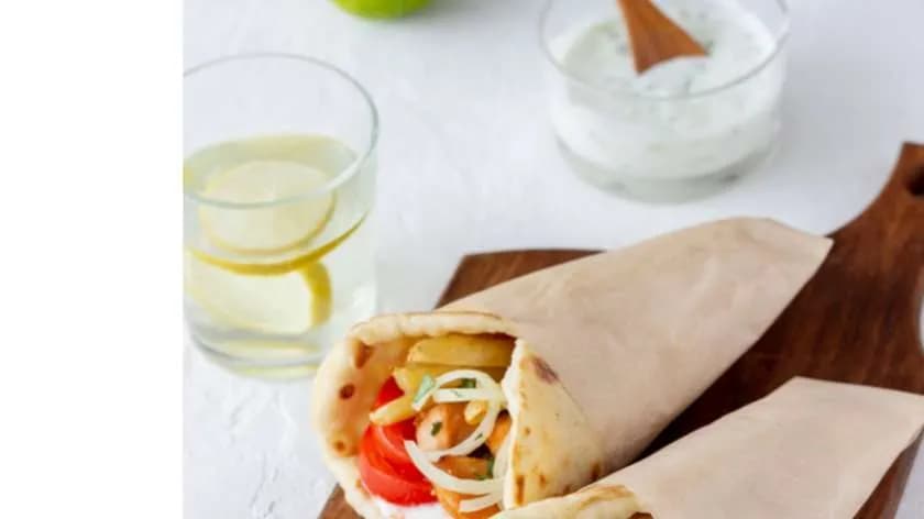 Rollo Kebab Amerykański z frytkami w środku - Duży