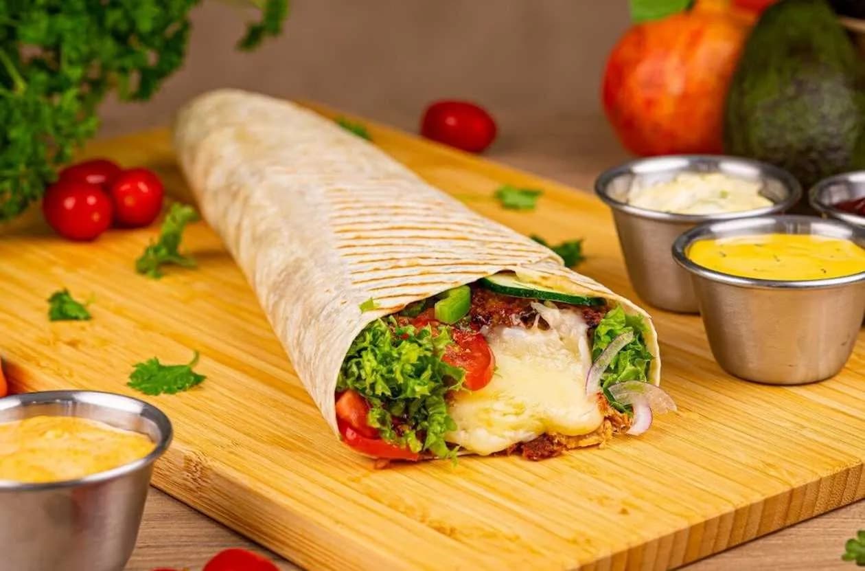 Vegan Kebab with Cheese - Sandwich