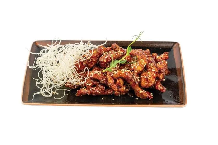 Pork with black bean and honey sauce (300g)