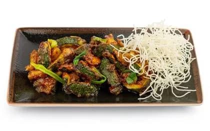 Spicy Crispy Zucchini in Plum Sauce with Chili