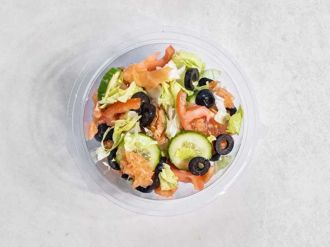 Salad with salmon