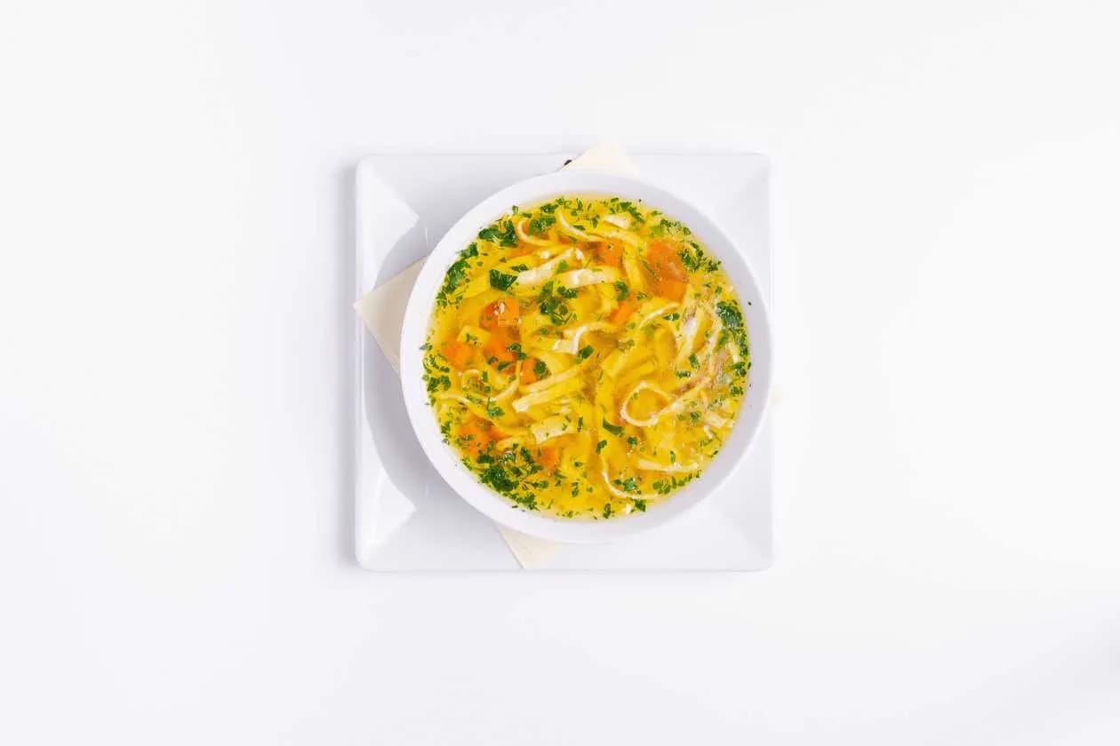 Broth with Pancake Noodles