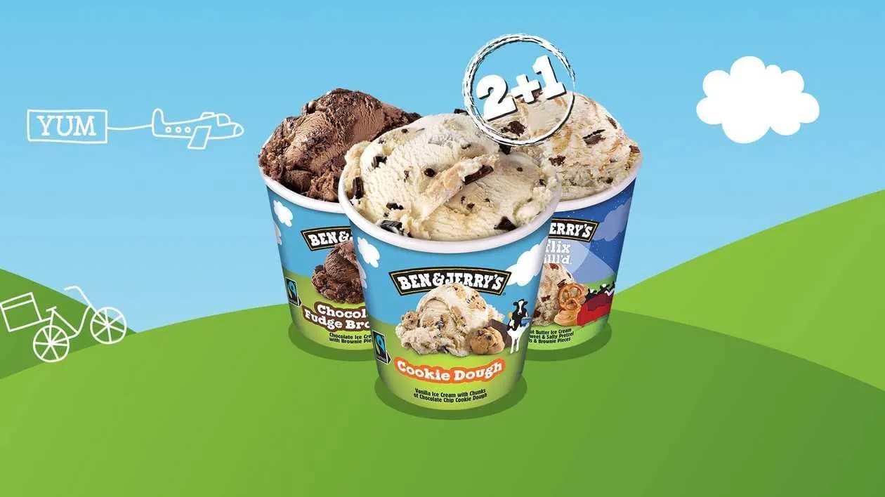 Ben&Jerry's 2+1 gratis
