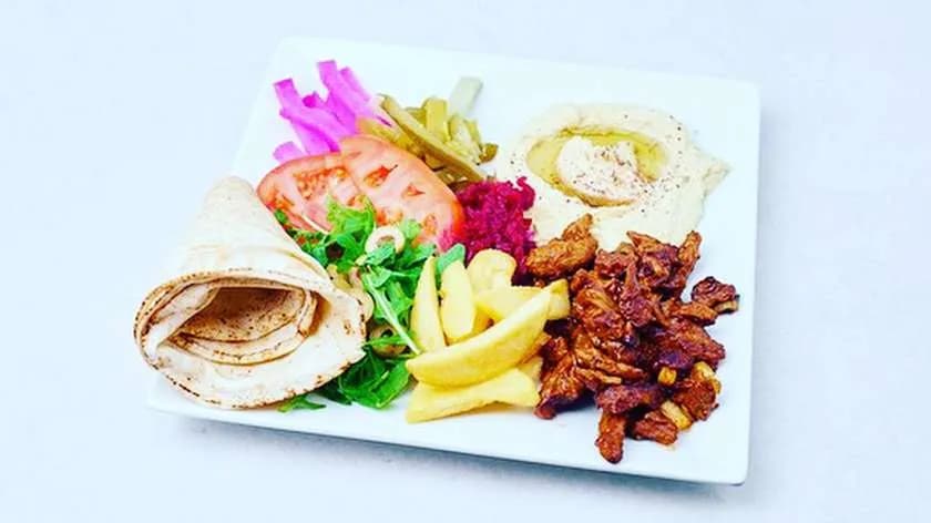 Sharma plate (vegan kebab)