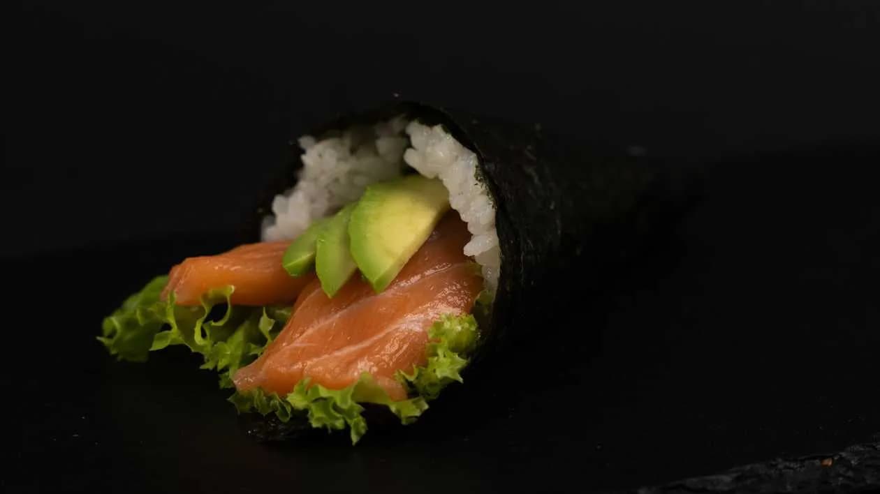 Temaki with Raw Salmon