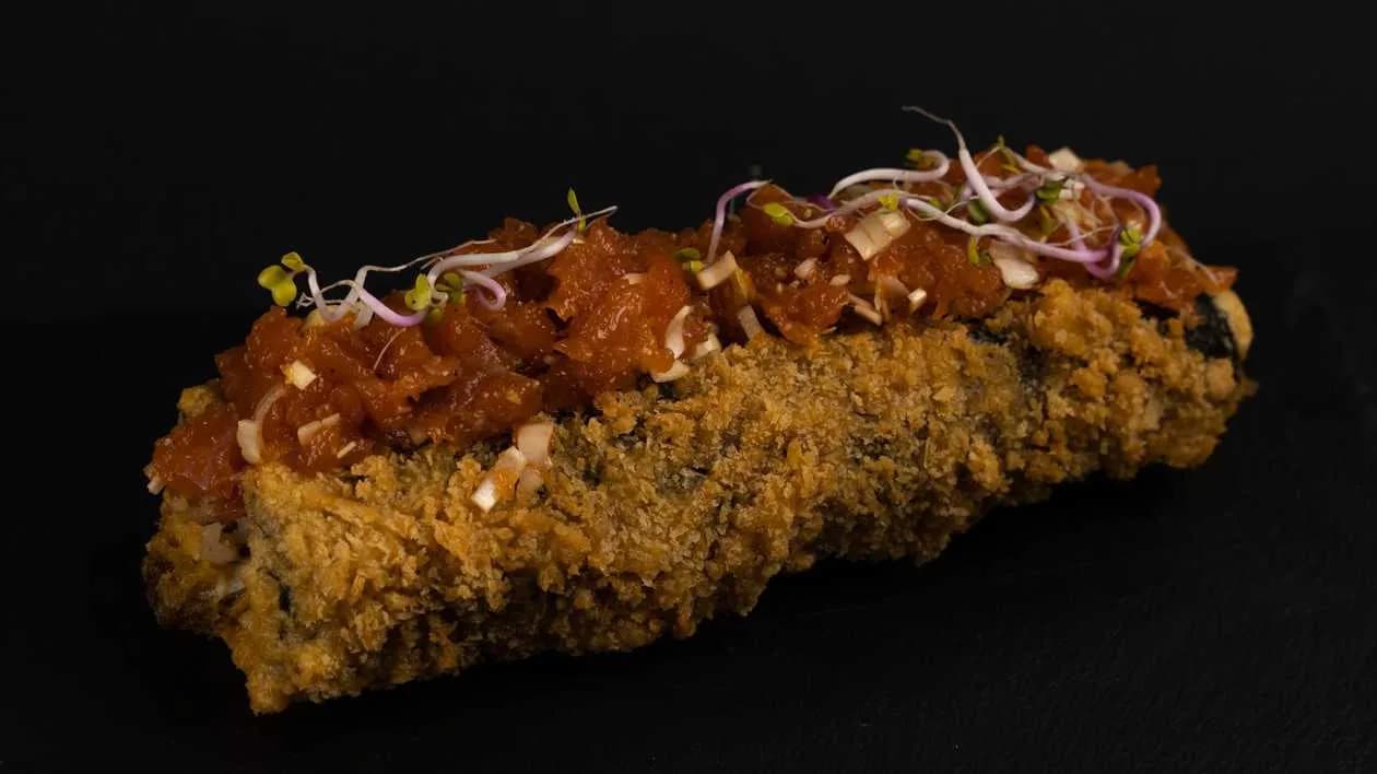 Sushi Burrito with Salmon Tartare