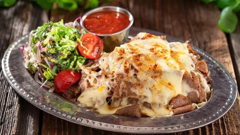 Kebab Plate with Cheese