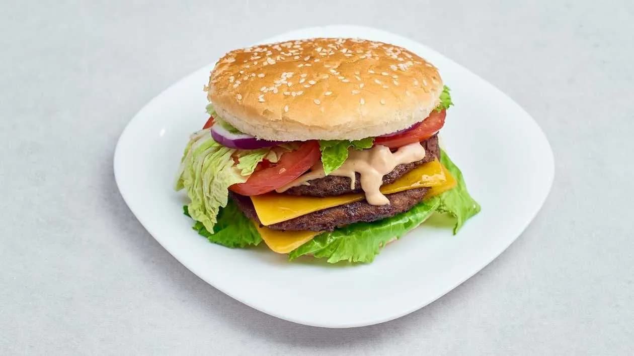 Beef Burger with Double Steak