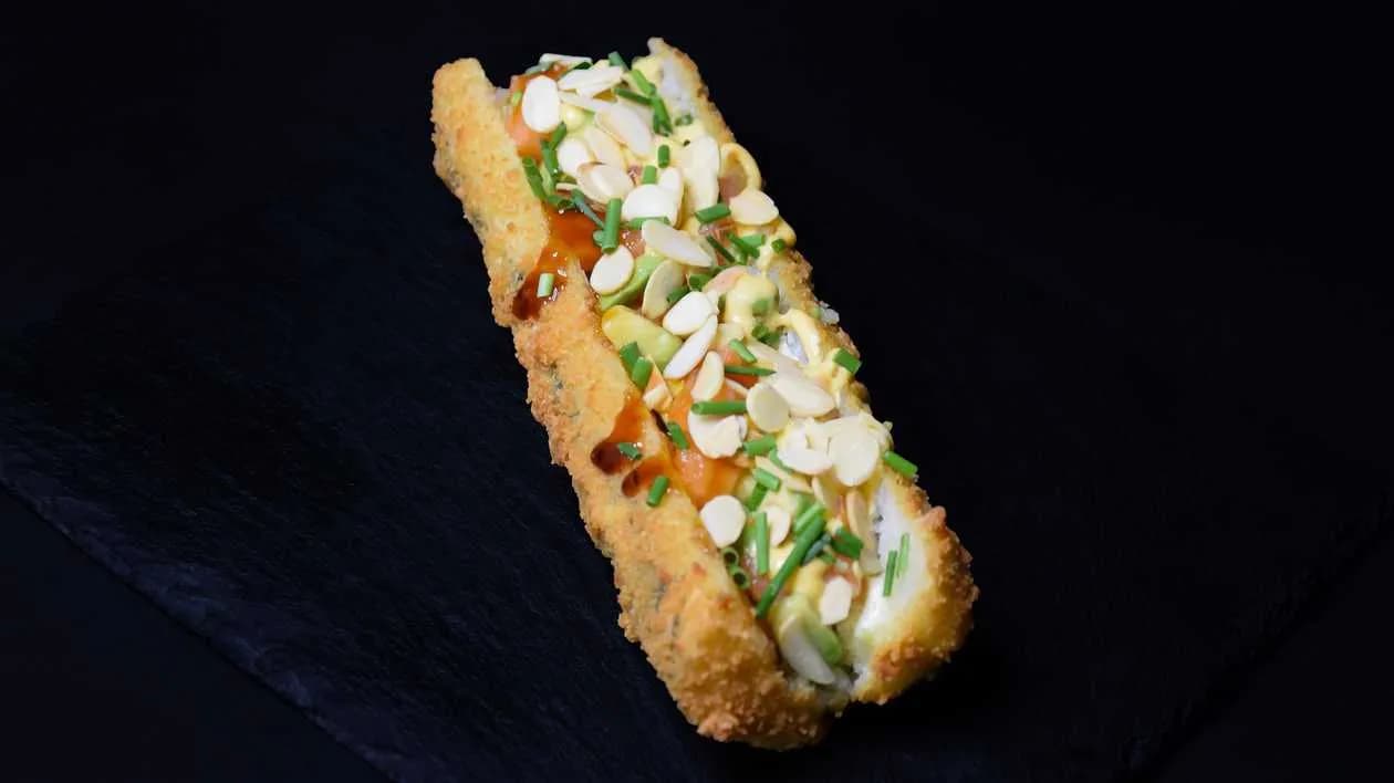 Hot dog z krewetkami