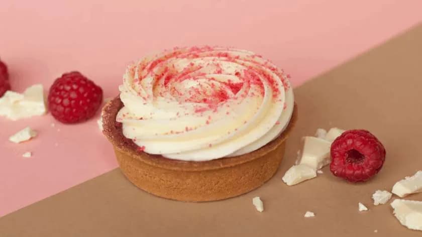 Tartaletka biała czekolada malina