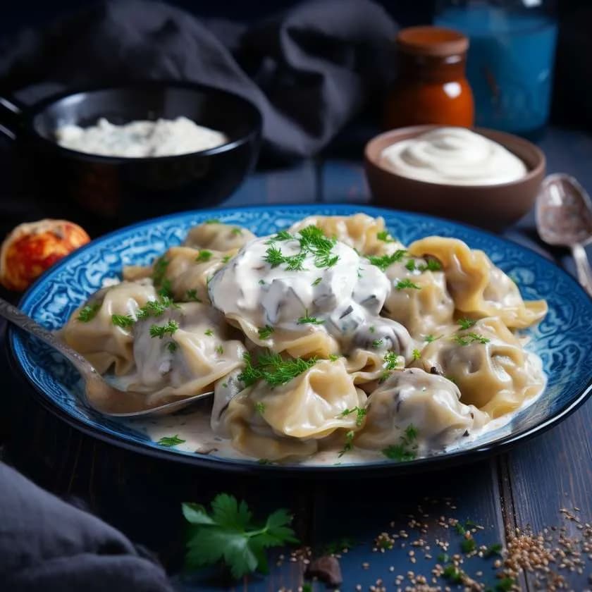 Pierogi with Cabbage and Mushrooms