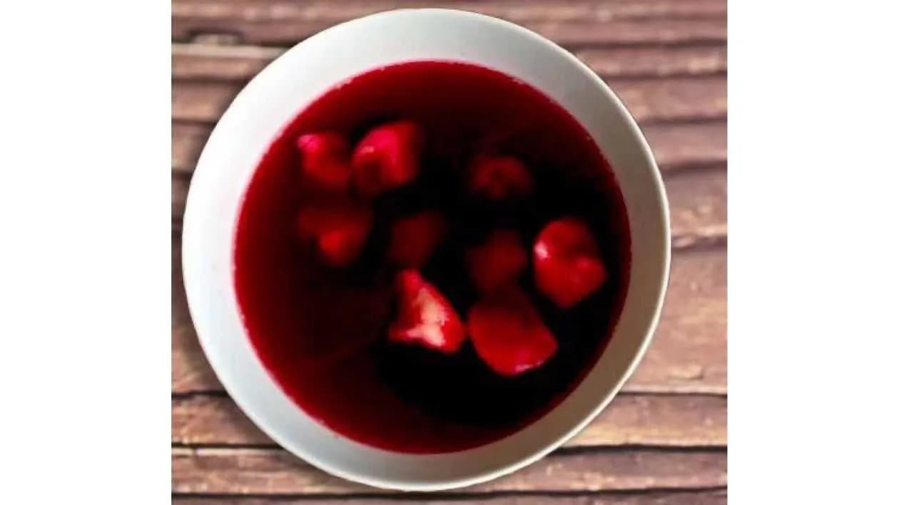 Borscht with dumplings