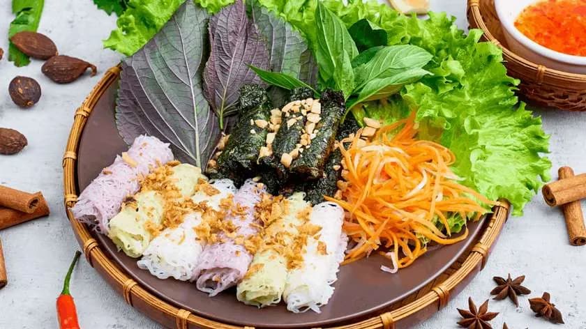 Bánh hỏi bò lá lốt