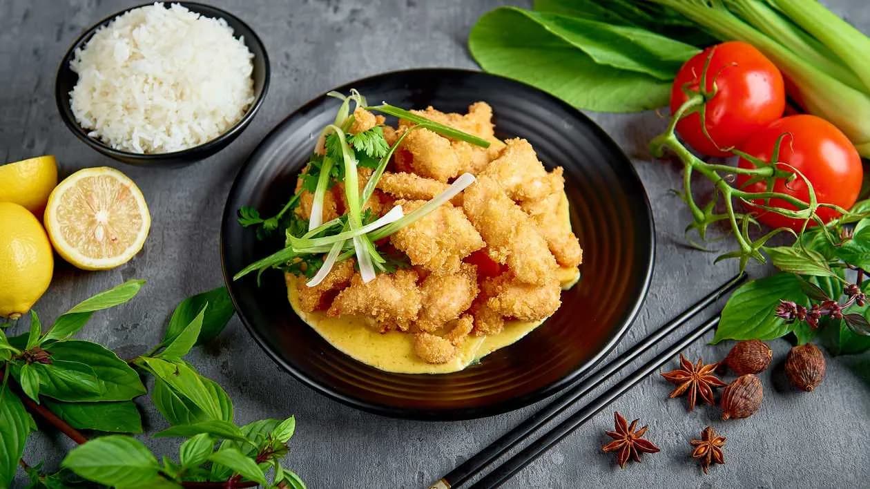 Panko Chicken with Rice