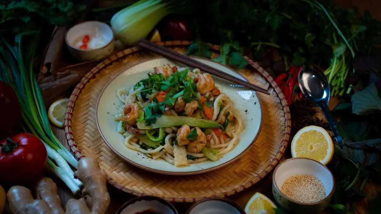 Noodle Box with Prawns