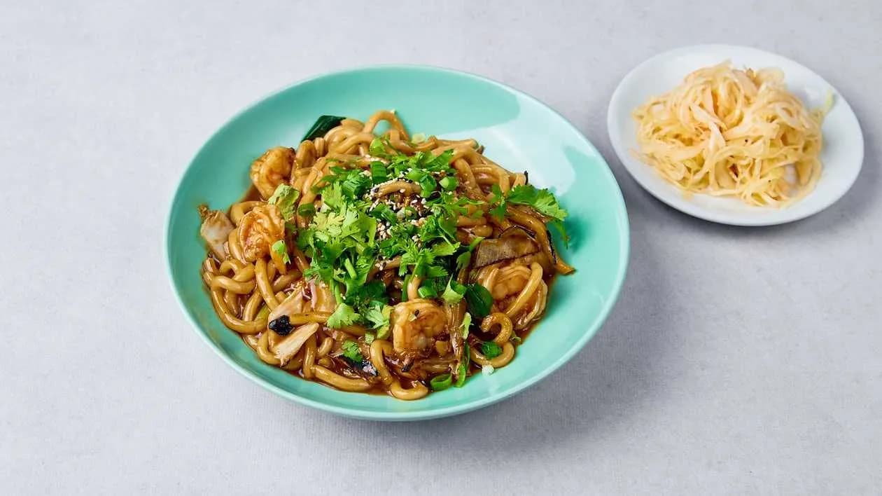 Udon with Prawns