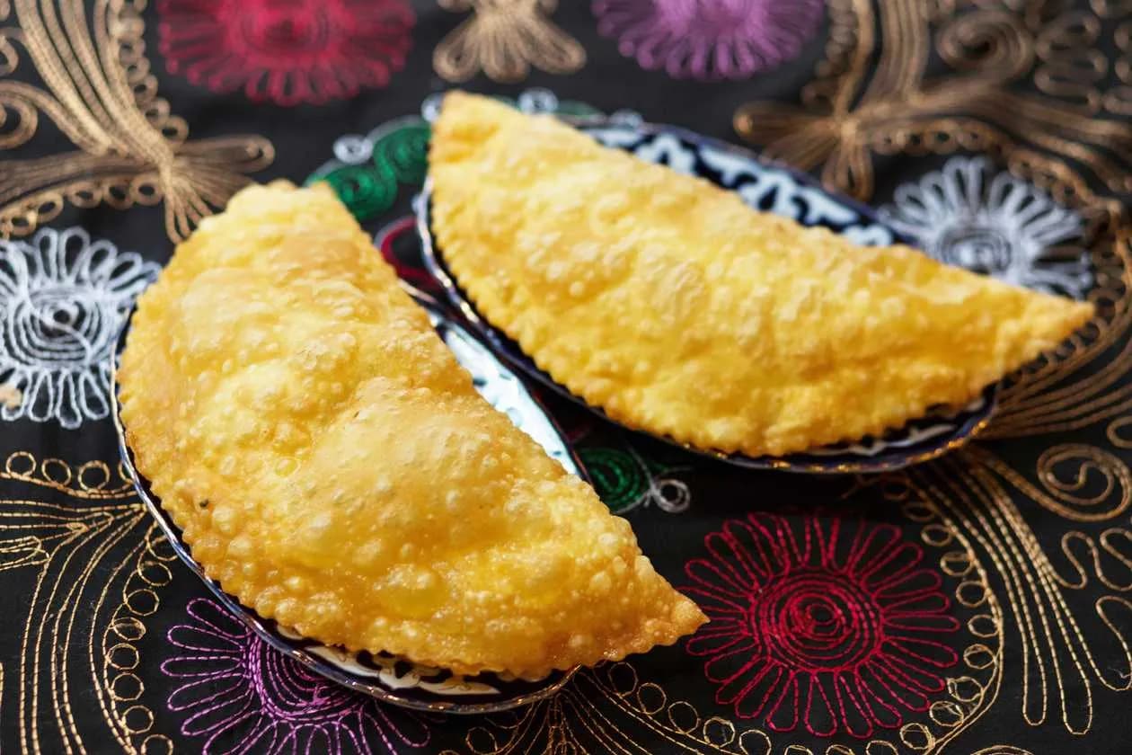 Cheburek with Spinach and Cheese