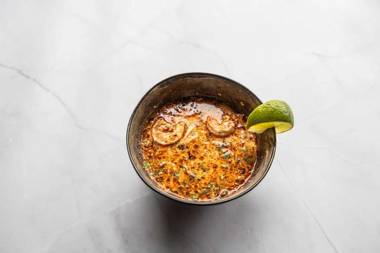 Tom Yum soup with shrimps