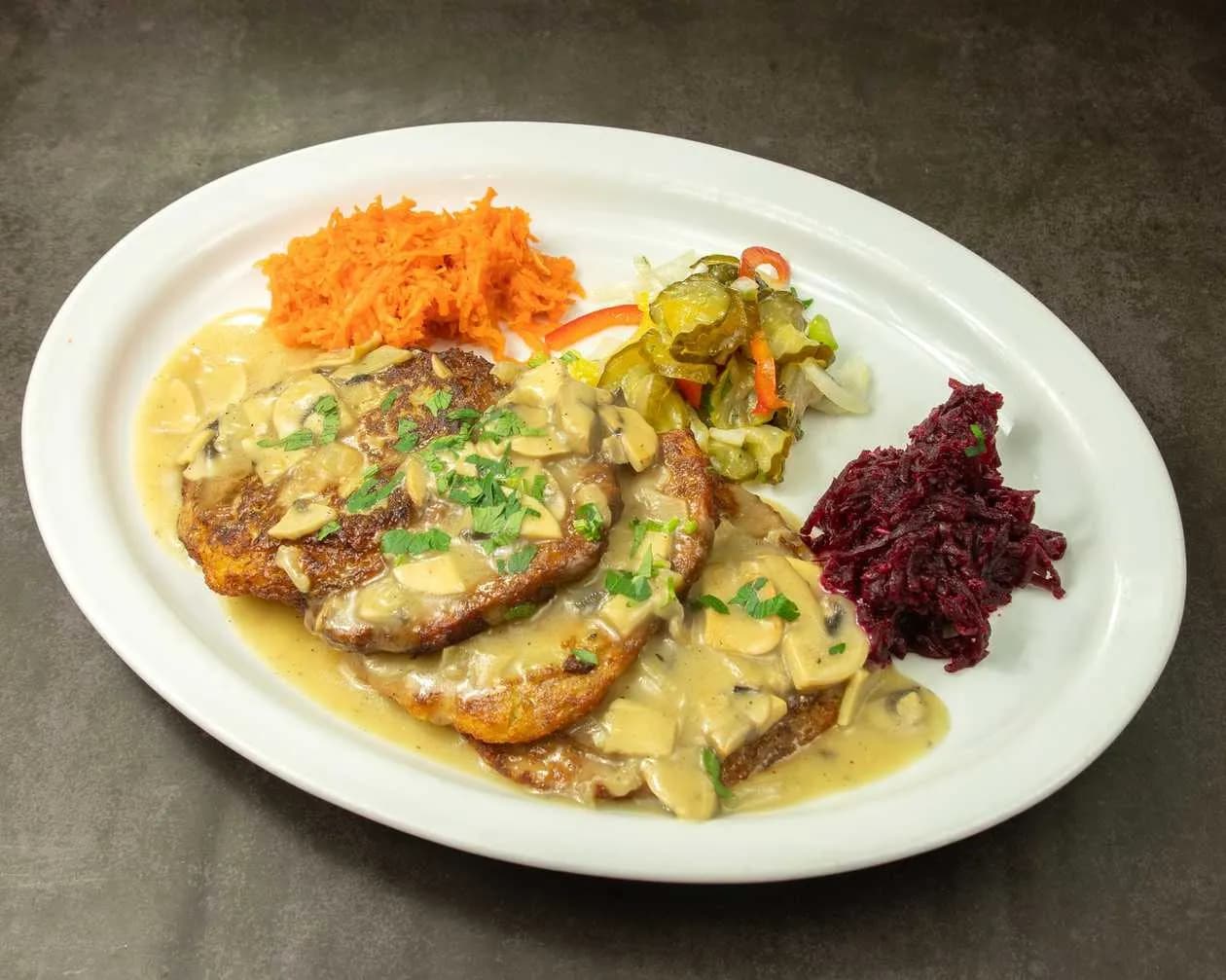 Potato Pancakes with Mushroom Sauce 3 Pcs.