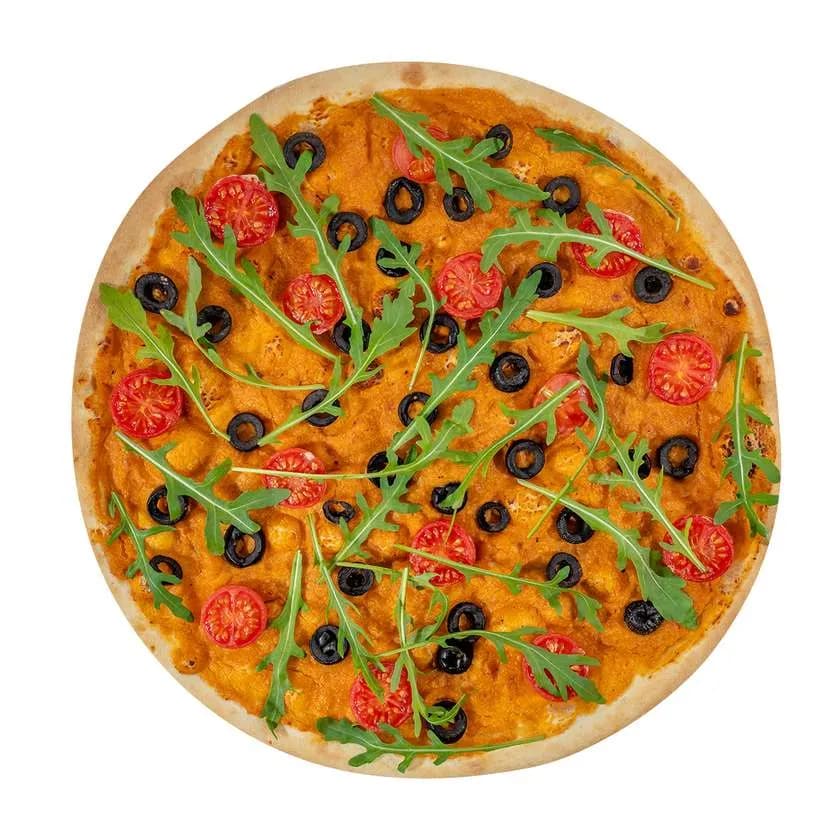 Pizza Oh! Hummus (Finetta Garlic Flavored Thin Crust Pizza)