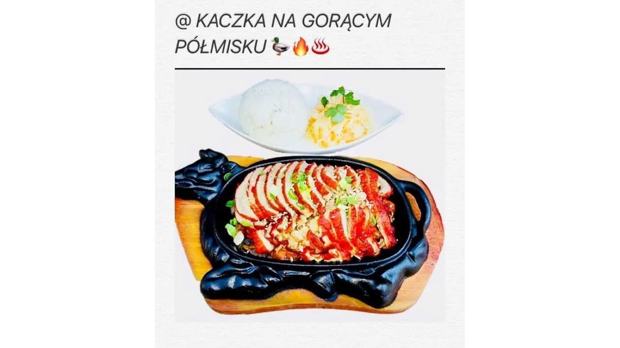 Duck on a hot platter