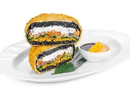 Sushi Burger Black łosoś-krewetka
