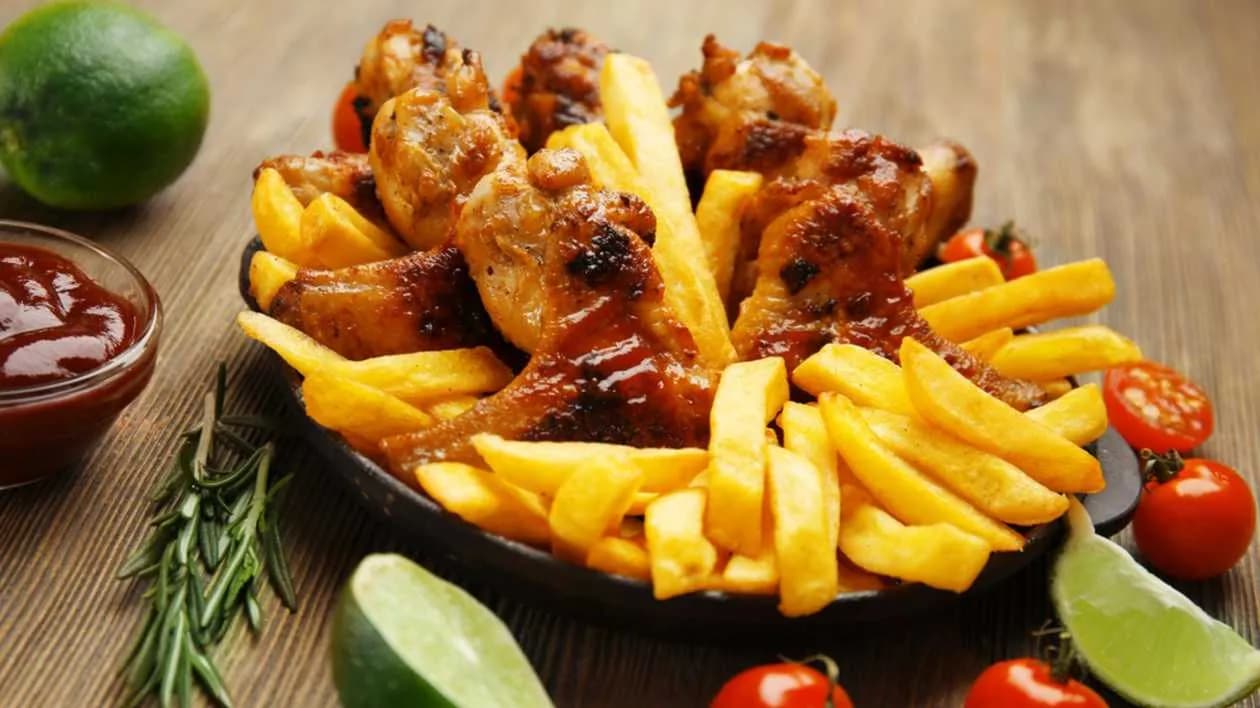 Wings with Fries