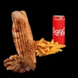 Rollo Kebab samo mięso (małe), frytki, Coca Cola 0.33l