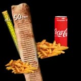 Rollo Amerykańskie wege (mega), frytki, Coca Cola 0.33l
